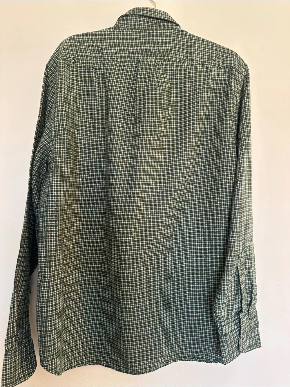 J. Crew Dark Green Plaid Brushed Twill Button-Down Shirt man’s L plaid
